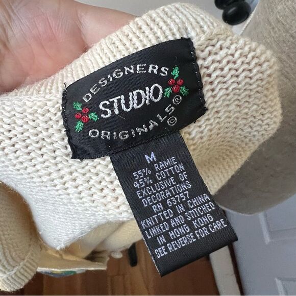 Vintage DESIGNERS STUDIO ORIGINALS CHRISTMAS VEST SIZE M - Picture 4 of 4